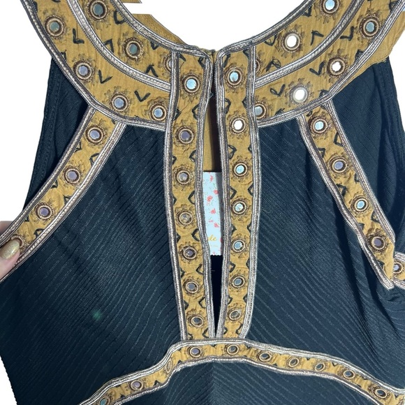 Free People “Nefertiti” Mirror Bodycon Dress • Black • NWT • Size M - Picture 6 of 12